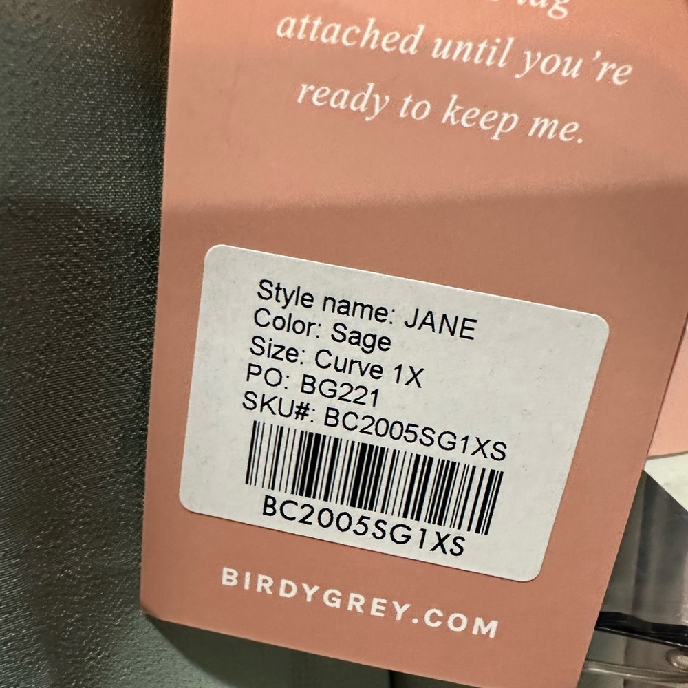 Birdy Grey JANE CONVERTIBLE DRESS CHIFFON SAGE Curve 1X NEW NWT BRIDESMAID - Picture 5 of 5